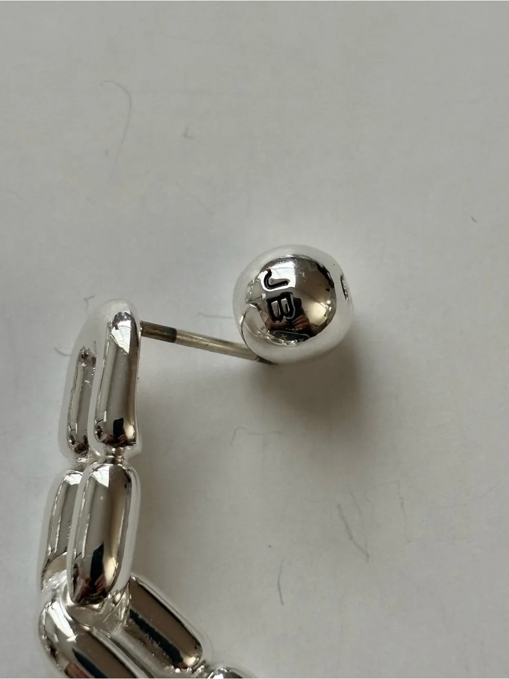 Nwot Jenny bird silver Chain-Link Drop Earring - Picture 3 of 4